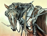 Carriage Driving, Equine Art - Quittin Time